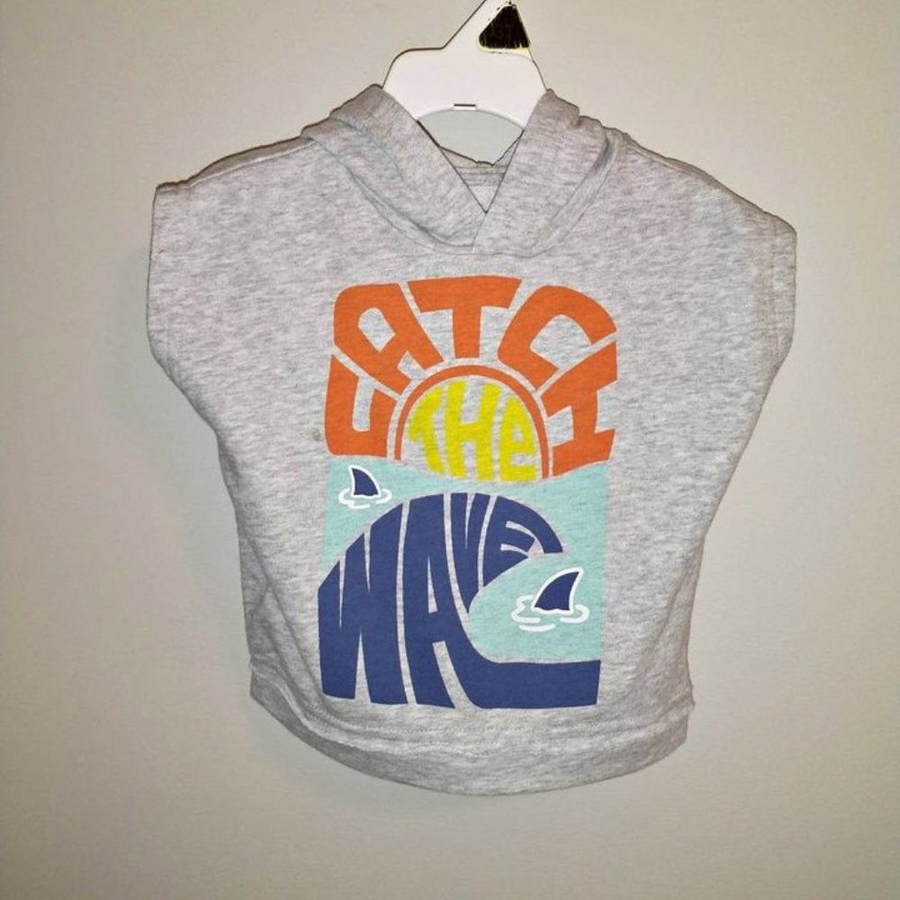 Garanimals baby boy girl hooded sleeveless sweatshirt CATCH THE 12 mnth k-238